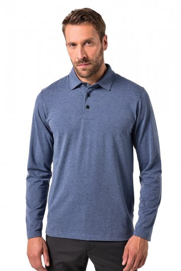 JAY-PI Quickdry Polo Long Sleeve Blue - Polo-shirts für herren - Polo-Shirts für Herren in großen Größen