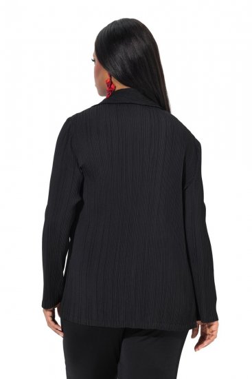 Ulla Popken 839843 Plissierter Blazer Schwarz - Blazer - Blazer für Frauen in Großgrößen