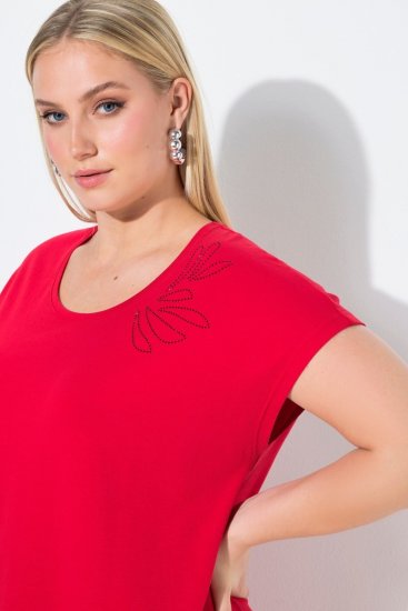 Ulla Popken 839896 Jerseykleid mit Strasssteinen Rosa - Abendkleider - Abendkleider für Damen in großen Größen