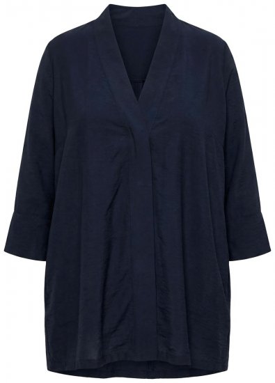 Ulla Popken 840210 Cardigan Dunkelblau - Strickjacken - Strickjacken in großen Größen für Damen
