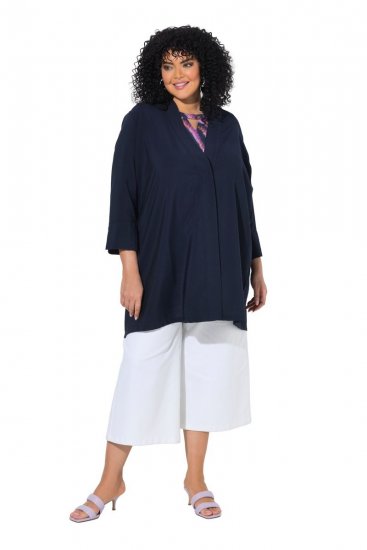 Ulla Popken 840210 Cardigan Dunkelblau - Strickjacken - Strickjacken in großen Größen für Damen