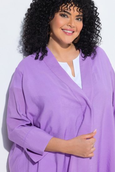 Ulla Popken 840210 Cardigan Flieder - Strickjacken - Strickjacken in großen Größen für Damen