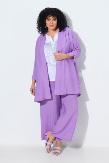 Ulla Popken 840210 Cardigan Flieder - Strickjacken - Strickjacken in großen Größen für Damen