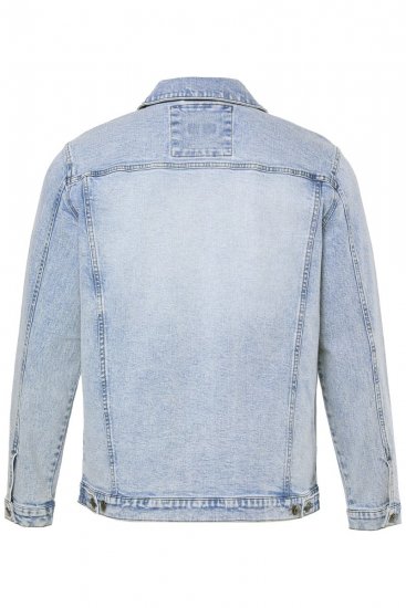 Men+ 394 Jeansjacke mit Brusttaschen Hellblau - Herren jacken - Herren Jacken in großen Größen