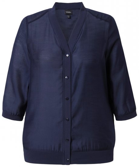 Ulla Popken 841127 Bluse Dunkelblau - Blusen - Alltagsblusen in großen Größen