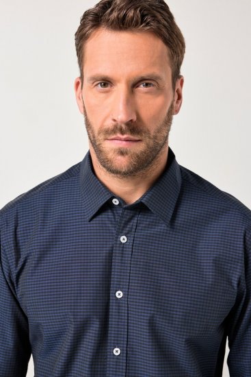 JP1880 Shirt Long Sleeve Kent Collar Navy - Herrenhemden - Herrenhemden in großen Größen
