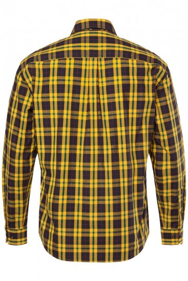 JP1880 Checked Shirt Long Sleeve Kent Collar Curry - Herrenhemden - Herrenhemden in großen Größen