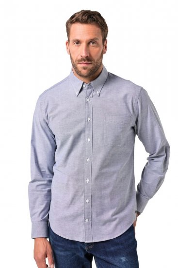 JP1880 Oxford Shirt Long Sleeve Denim Blue - Herrenhemden - Herrenhemden in großen Größen