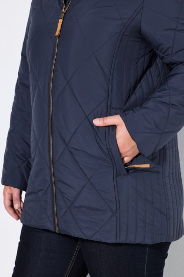 Ulla Popken 841360 Steppjacke Dunkelblau - Jacken - Große Jacken für Damen