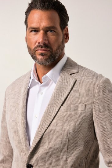 JP1880 Jacket Business Checked Beige - Herrenanzüge und -blazer - Herrenanzüge und -blazer in großen Größen