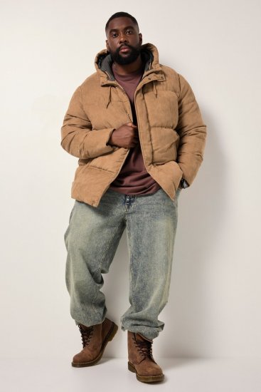 STHUGE Jacket Puffer With Warm Quilting Beige - Herren jacken - Herren Jacken in großen Größen