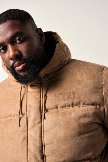STHUGE Jacket Puffer With Warm Quilting Beige - Herren jacken - Herren Jacken in großen Größen