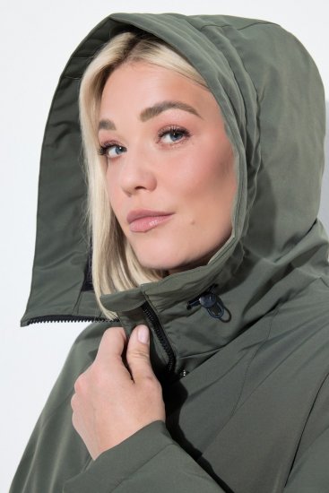 Ulla Popken 842008 Funktionsmantel Grün - Mäntel - Große Größen: Mäntel für Damen