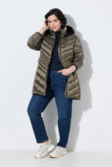 Ulla Popken 842013 Steppjacke Hellbraun - Jacken - Große Jacken für Damen