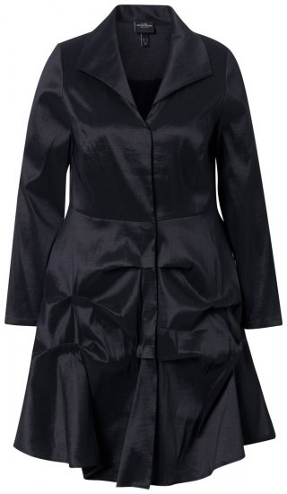 Ulla Popken 842028 Schößchenblazer mit Falten Schwarz - Blazer - Blazer für Frauen in Großgrößen