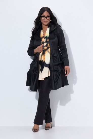 Ulla Popken 842028 Schößchenblazer mit Falten Schwarz - Blazer - Blazer für Frauen in Großgrößen