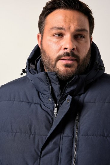 Men+ 433 Weste gesteppt mit Kapuze Dunkelblau - Herren jacken - Herren Jacken in großen Größen
