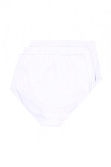 Ulla Popken 842435 Slips mit hoher Taille 3er-Pack Weiß - Slips - 