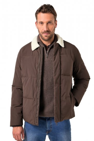 JP1880 842508 Jacke mit Teddykragen Haselnuss - Herren jacken - Herren Jacken in großen Größen
