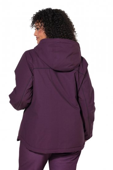 Ulla Popken 843105 Wasserdichte HYPRAR Funktionsjacke mit Wellenmuster Pflaume - Jacken - Große Jacken für Damen