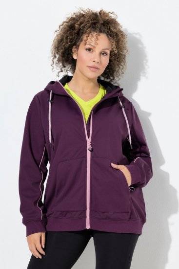 Ulla Popken 843186 Wasserabweisende Softshelljacke mit Reflektoren Weinrot - Jacken - Große Jacken für Damen