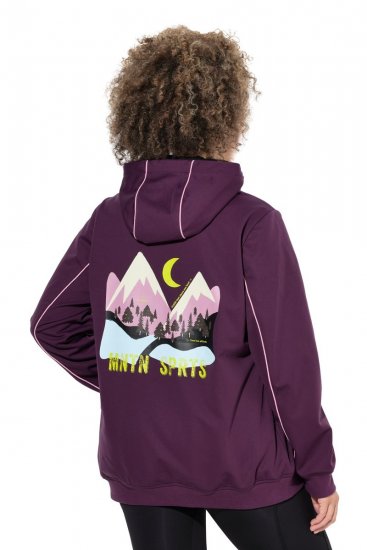 Ulla Popken 843186 Wasserabweisende Softshelljacke mit Reflektoren Weinrot - Jacken - Große Jacken für Damen