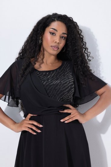 Ulla Popken 844356 Abendkleid Schwarz - Abendkleider - Abendkleider für Damen in großen Größen