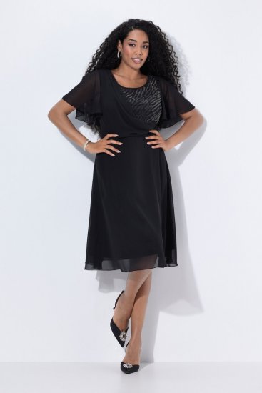 Ulla Popken 844356 Abendkleid Schwarz - Abendkleider - Abendkleider für Damen in großen Größen