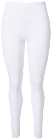 Ulla Popken 844563 Strumpfleggings mit Spitze Weiß - Strumpfhosen & Socken - 