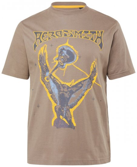 JP1880 844644 Aerosmith T-Shirt Dunkeltaupe - Band-T-shirts - Band T-Shirts für große Größen