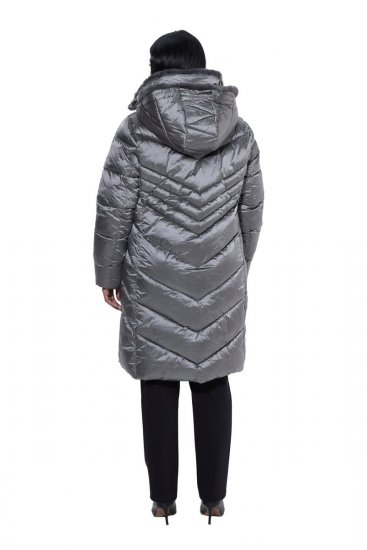 Ulla Popken 844764 HYPRAR Steppmantel mit Metallic-Glanz Anthrazit - Mäntel - Große Größen: Mäntel für Damen