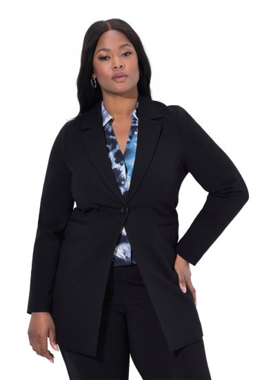 Ulla Popken 844842 Jerseyblazer Schwarz - Blazer - Blazer für Frauen in Großgrößen