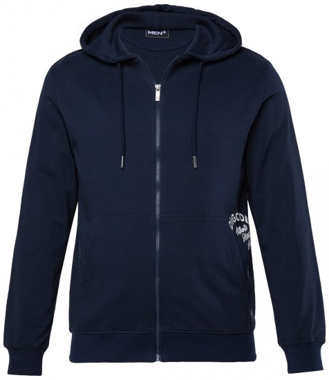 Men+ 957 Kapuzen-Sweatjacke Dunkelblau - Herren-sweater und -hoodies - Herren-Sweater und -Hoodies in großen Größen