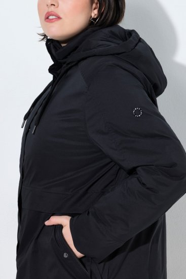 Ulla Popken 845111 Parka Schwarz - Mäntel - Große Größen: Mäntel für Damen
