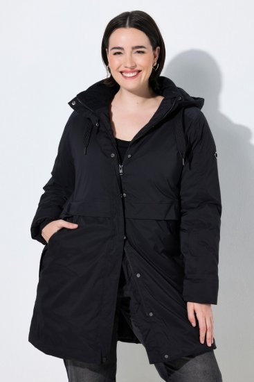 Ulla Popken 845111 Parka Schwarz - Mäntel - Große Größen: Mäntel für Damen