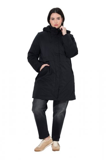 Ulla Popken 845111 Parka Schwarz - Mäntel - Große Größen: Mäntel für Damen