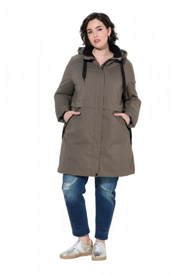 Ulla Popken 845111 Parka Dunkelgrün - Mäntel - Große Größen: Mäntel für Damen