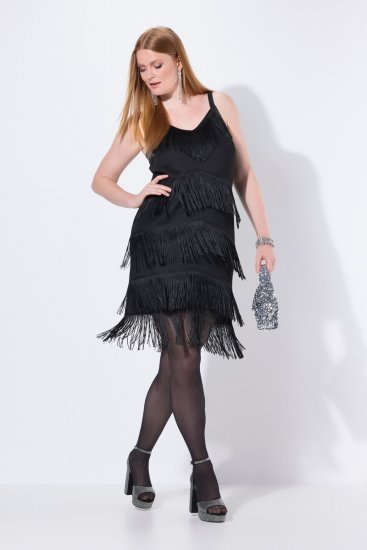 Ulla Popken 845152 Ärmelloses Kleid Schwarz - Abendkleider - Abendkleider für Damen in großen Größen
