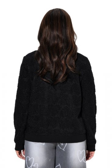Ulla Popken 845262 Teddyjacke Schwarz - Jacken - Große Jacken für Damen
