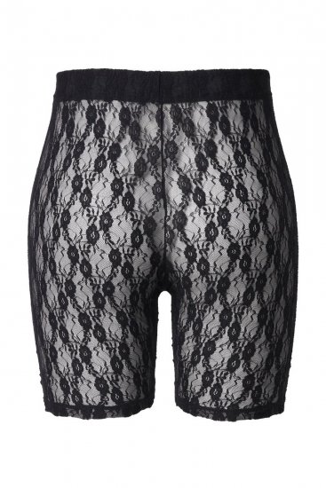 Ulla Popken 845290 Geblümte Anti-Scheuer-Radler mit Spitze Schwarz - Anti-Scheuer-Radler - 