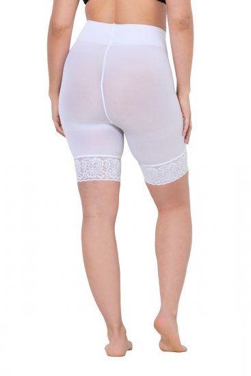 Ulla Popken 845319 Anti-Scheuer-Radler mit Spitze Weiß - Anti-Scheuer-Radler - 