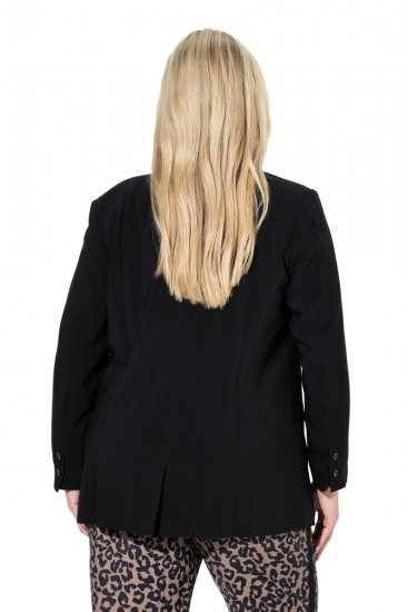 Ulla Popken 845336 Oversize-Stretchblazer mit zwei Knöpfen Schwarz - Blazer - Blazer für Frauen in Großgrößen