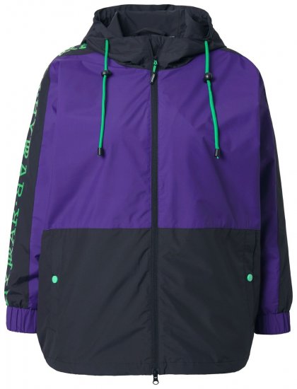 Ulla Popken 845648 Windbreaker mit Fledermausärmeln Flieder - Jacken - Große Jacken für Damen
