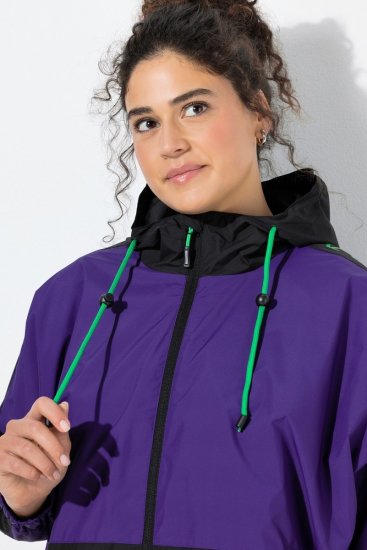 Ulla Popken 845648 Windbreaker mit Fledermausärmeln Flieder - Jacken - Große Jacken für Damen