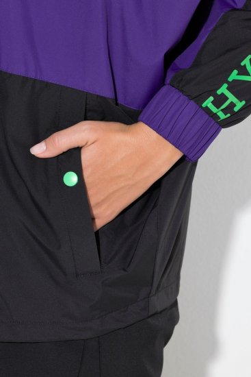 Ulla Popken 845648 Windbreaker mit Fledermausärmeln Flieder - Jacken - Große Jacken für Damen