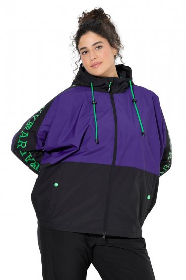 Ulla Popken 845648 Windbreaker mit Fledermausärmeln Flieder - Jacken - Große Jacken für Damen