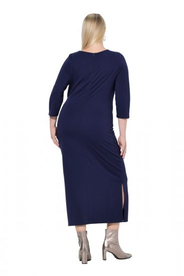 Ulla Popken 845705 Jerseykleid Dunkelblau - Midikleider - Midikleider in großen Größen