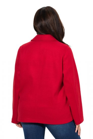 Ulla Popken 846021 Fleecemantel Rot - Mäntel - Große Größen: Mäntel für Damen