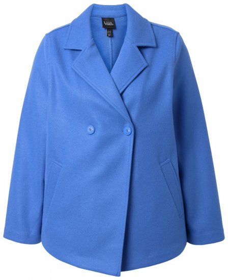 Ulla Popken 846021 Fleecemantel Blau - Mäntel - Große Größen: Mäntel für Damen