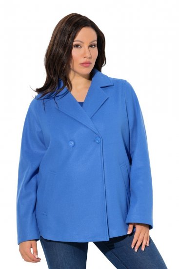 Ulla Popken 846021 Fleecemantel Blau - Mäntel - Große Größen: Mäntel für Damen
